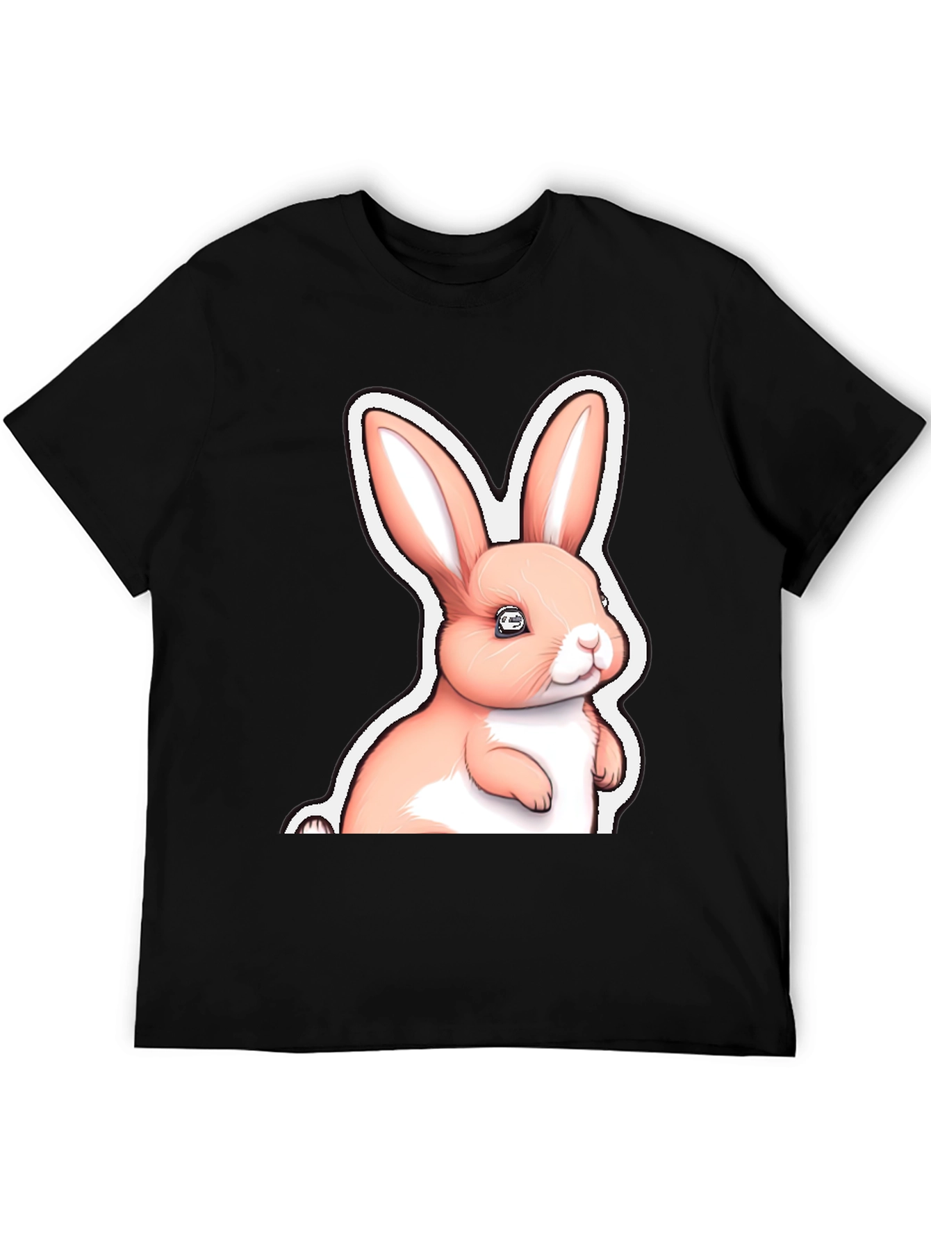 Cute Pink Bunny Graphic Tee - Soft Cotton Comfort