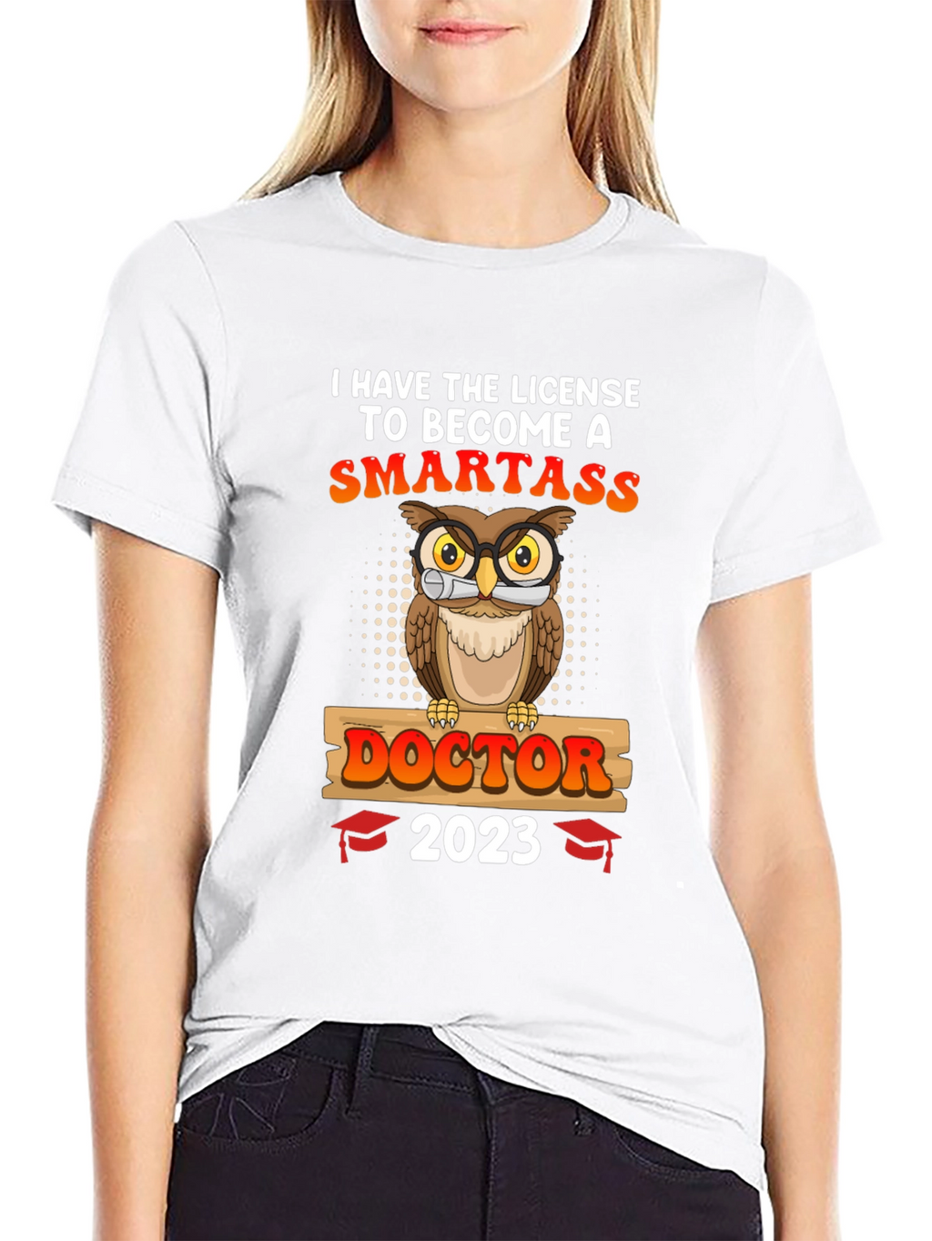 Smartass Doctor 2023 Graduation Owl T-Shirt
