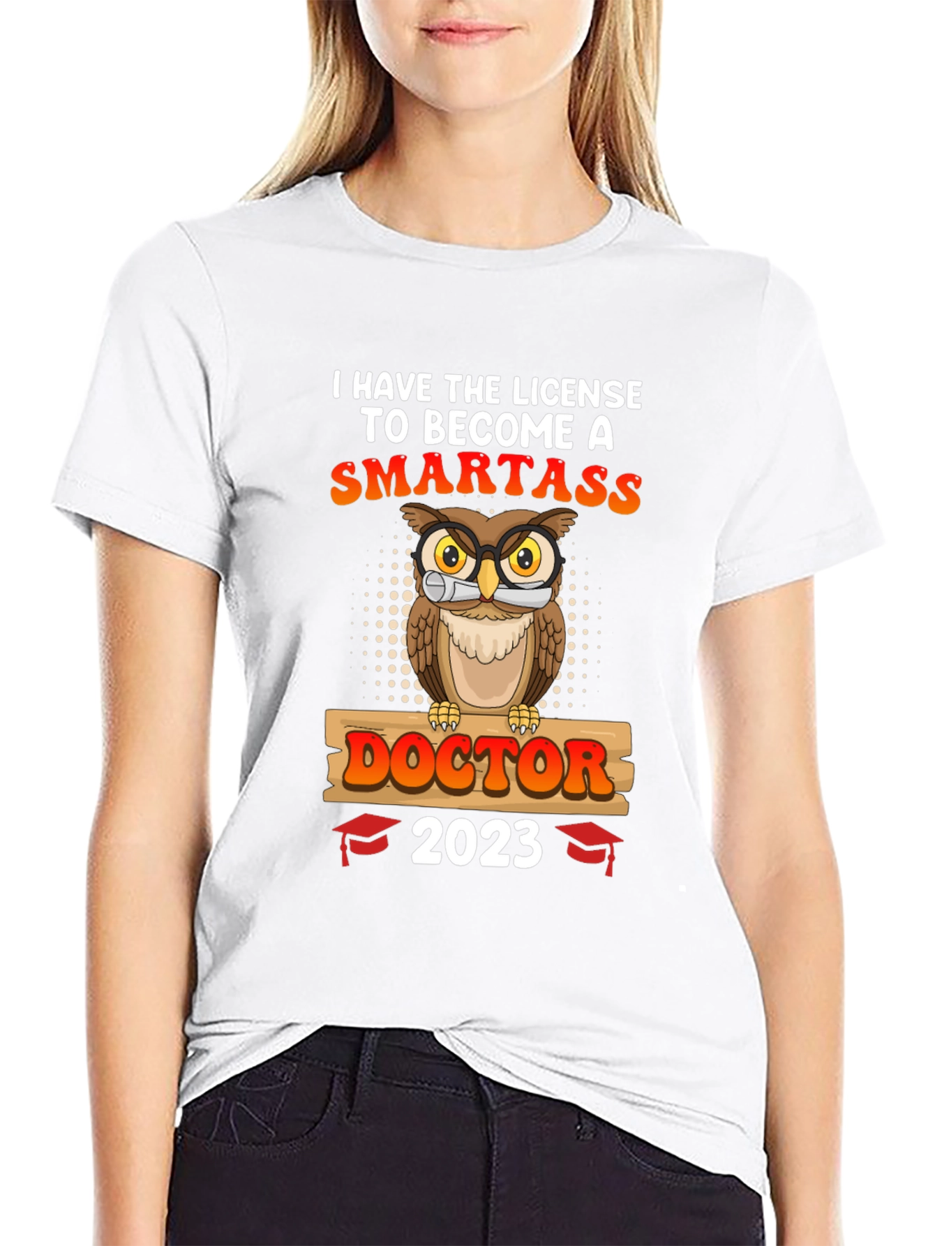 Smartass Doctor 2023 Graduation Owl T-Shirt