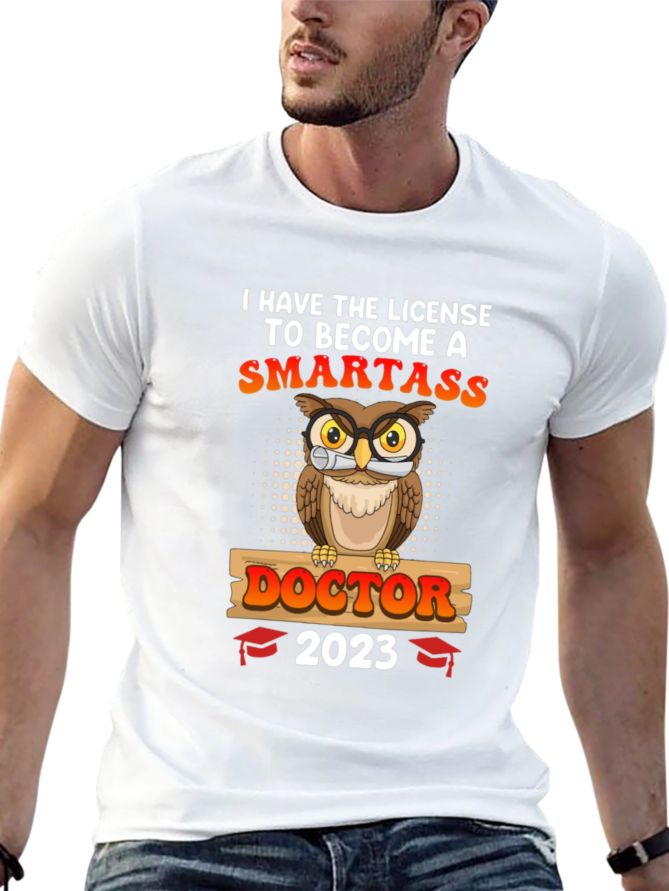 Smartass Doctor 2023 Graduation Owl T-Shirt