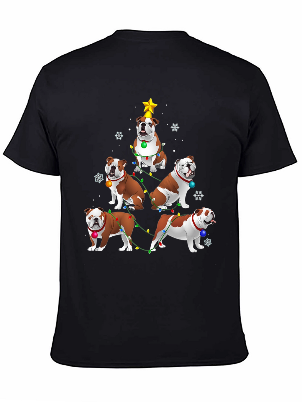 Bulldog Christmas Tree T-Shirt