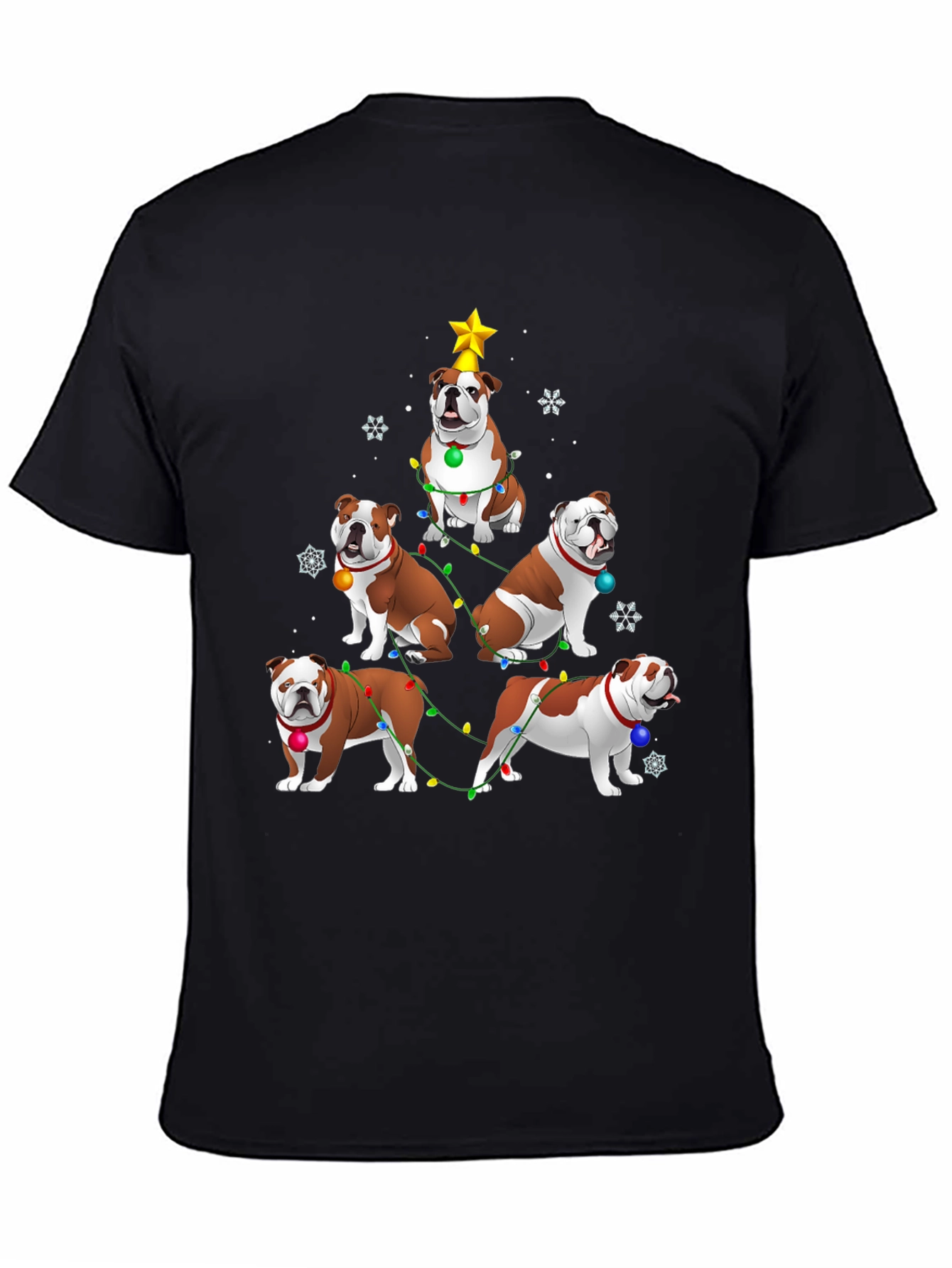 Bulldog Christmas Tree T-Shirt