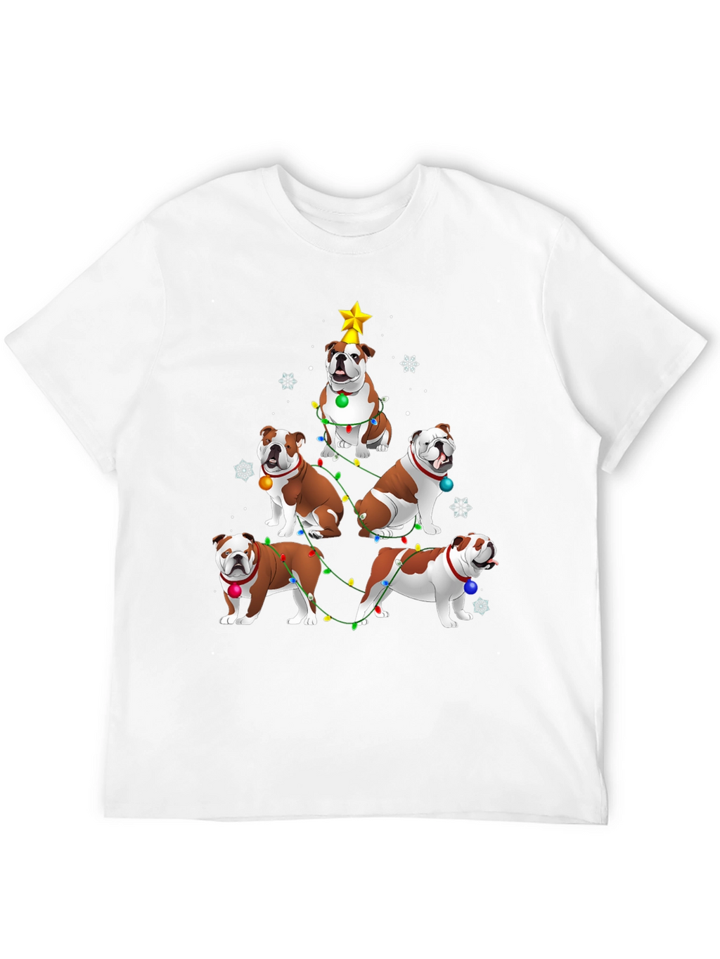 Bulldog Christmas Tree T-Shirt