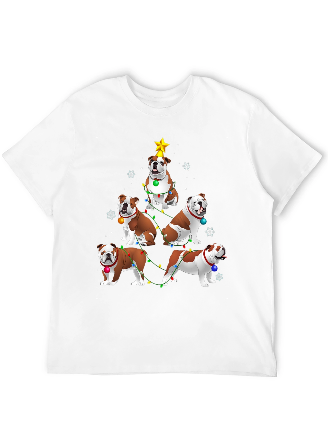 Bulldog Christmas Tree T-Shirt