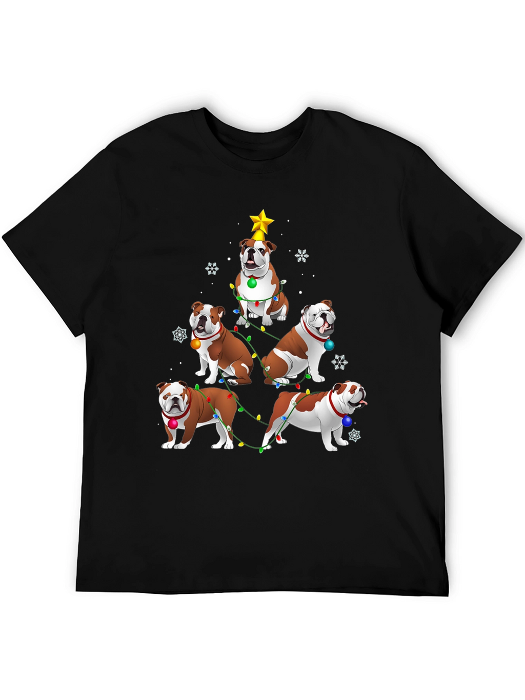 Bulldog Christmas Tree T-Shirt