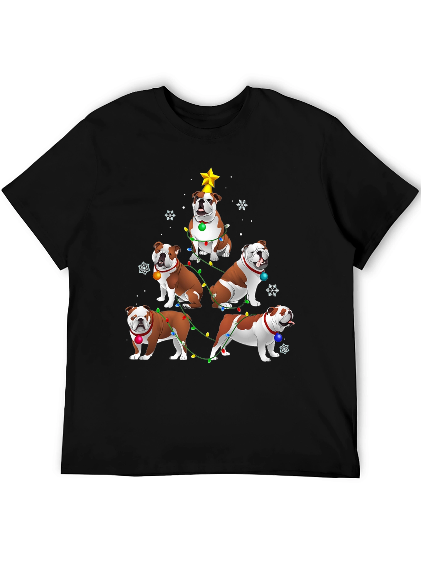 Bulldog Christmas Tree T-Shirt