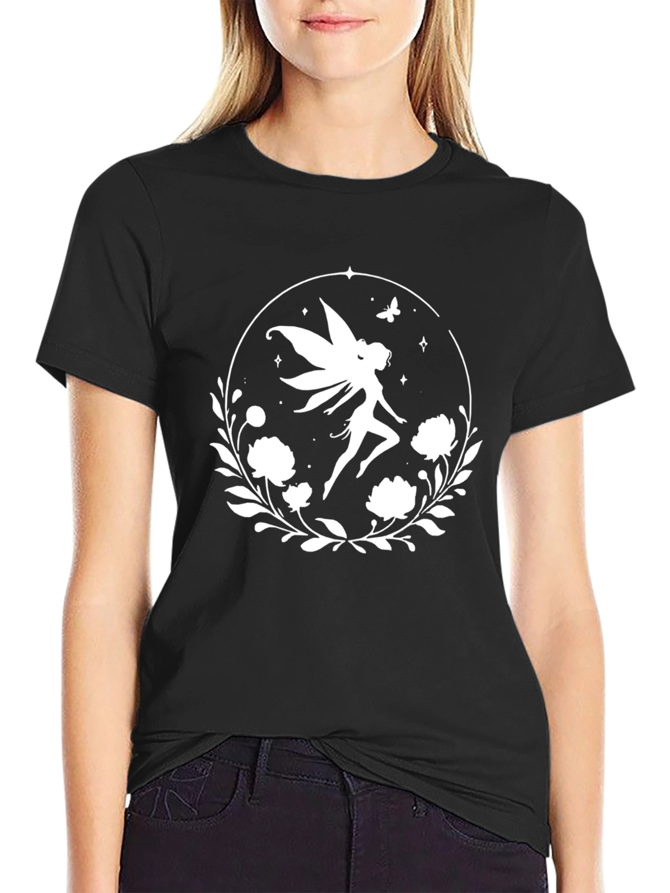 Fairy Graphic Black T-Shirt