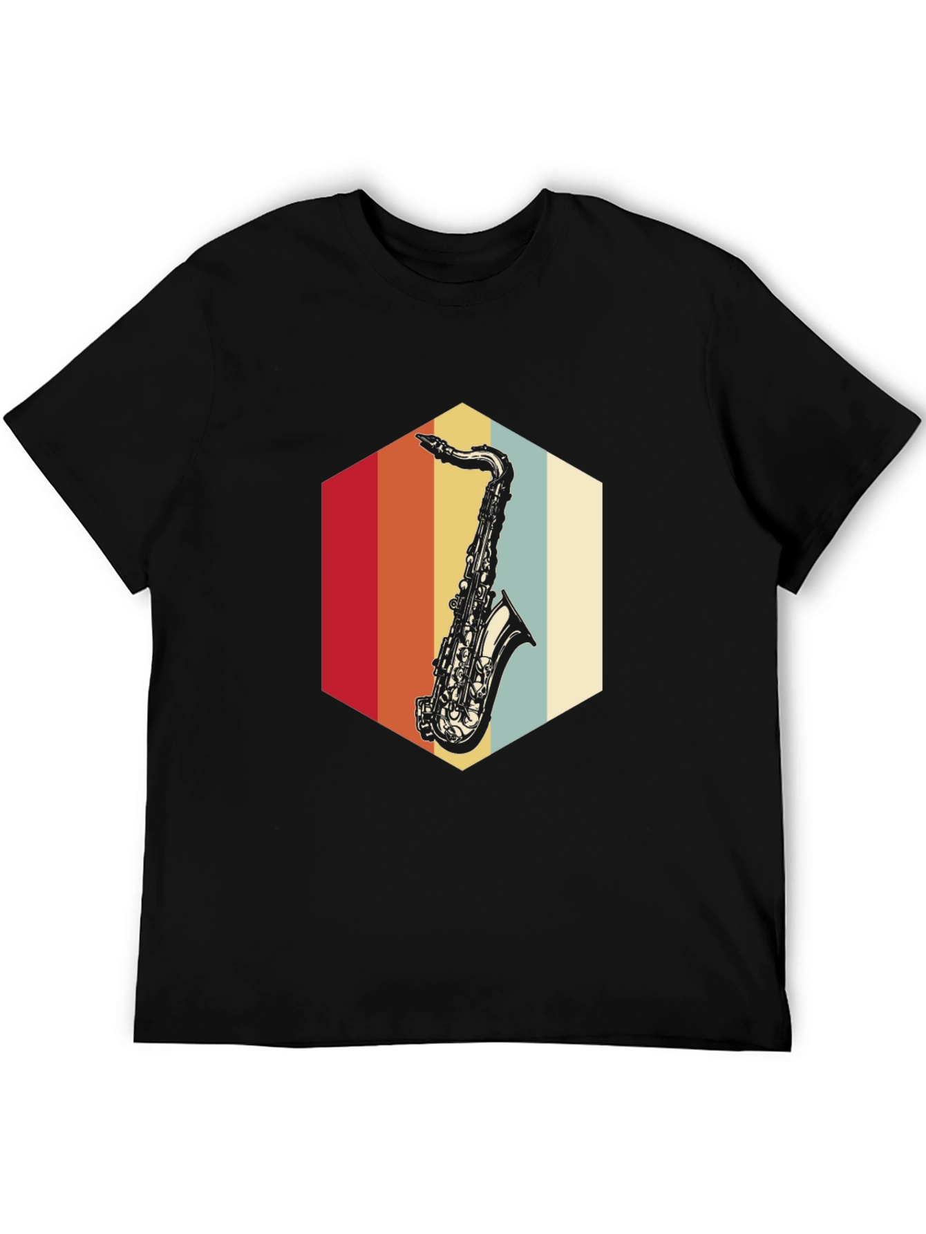 Retro Saxophone T-Shirt - Vintage Music Tee