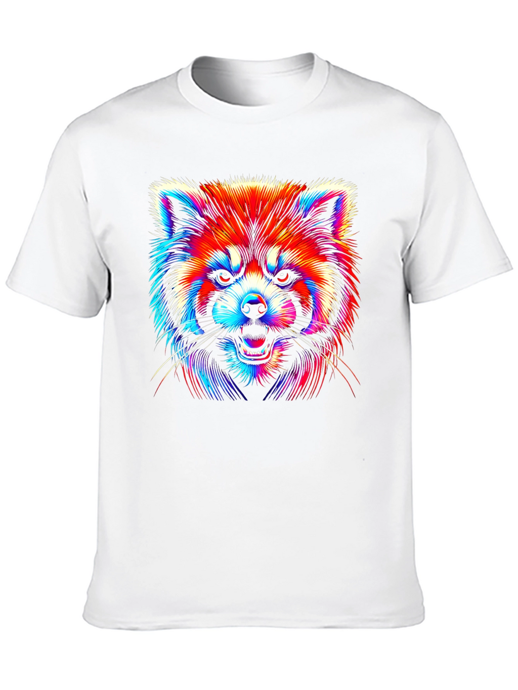 Neon Red Panda Graphic Tee