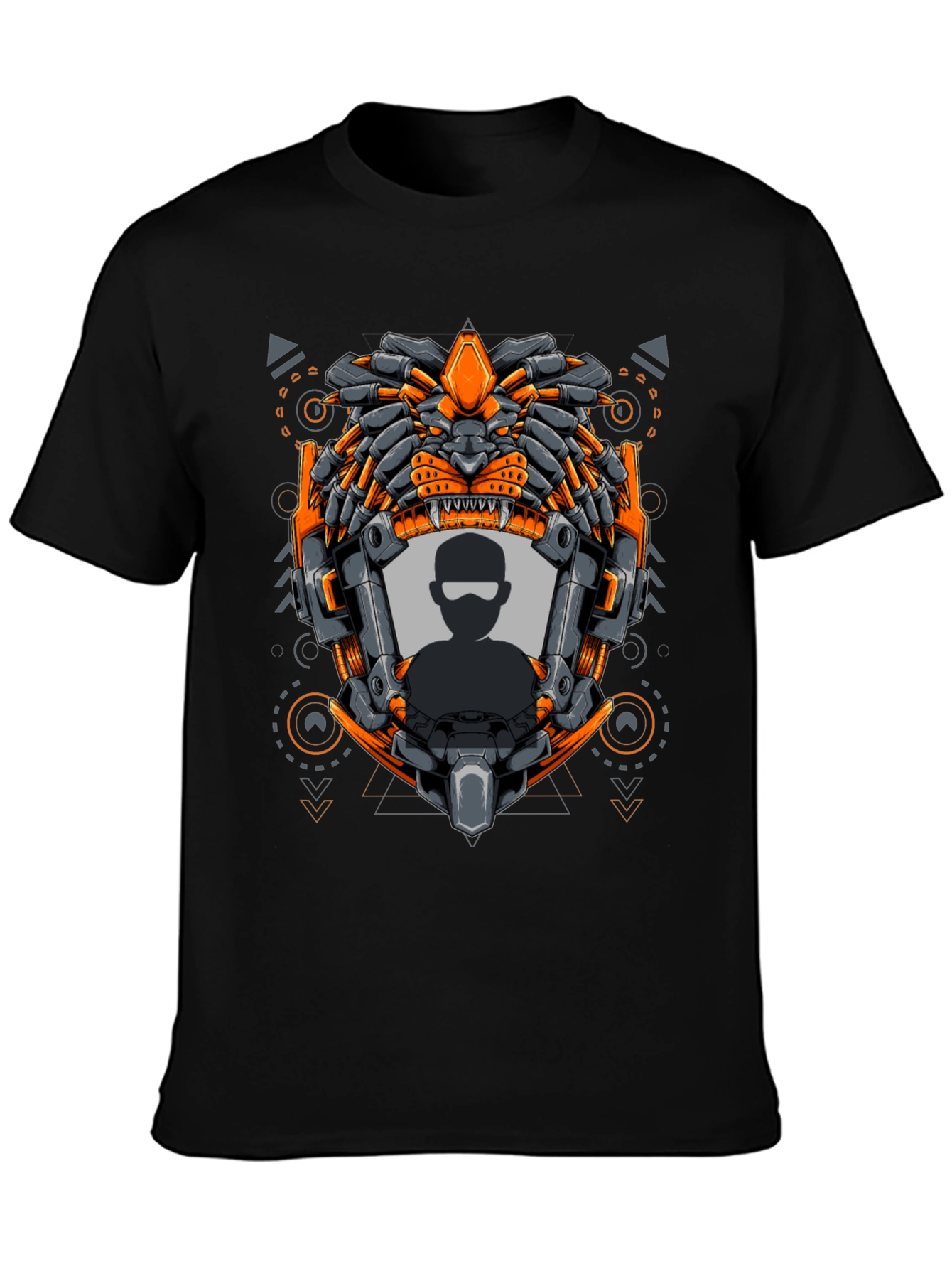 Cyberpunk Lion Graphic T-Shirt