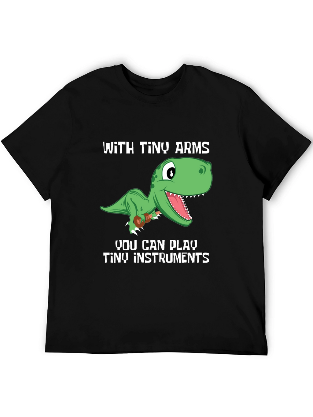 Dino Musician T-Shirt - Tiny Arms Tiny Instruments