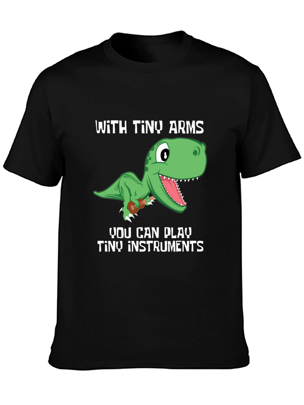Dino Musician T-Shirt - Tiny Arms Tiny Instruments