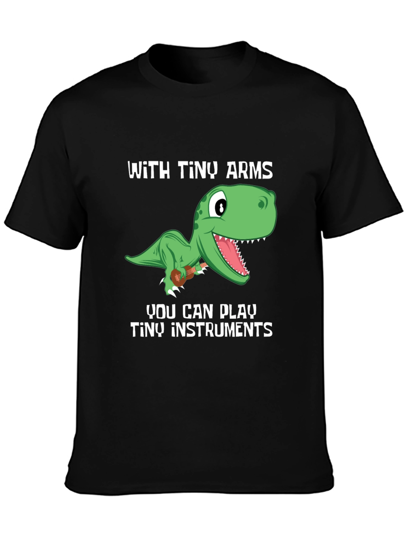 Dino Musician T-Shirt - Tiny Arms Tiny Instruments