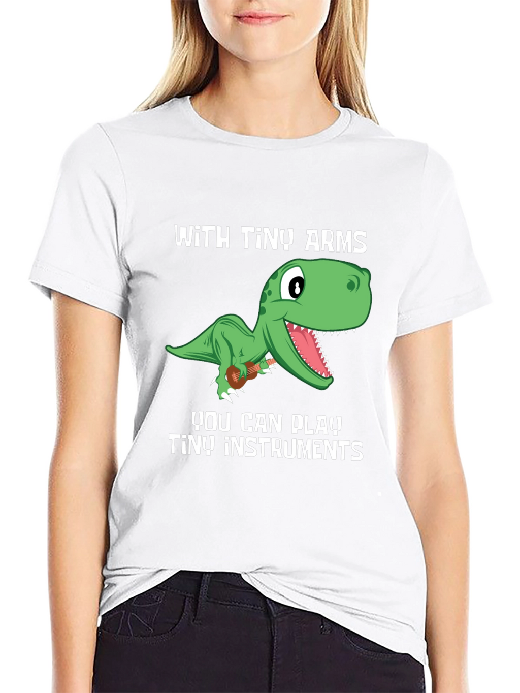 Dino Musician T-Shirt - Tiny Arms Tiny Instruments