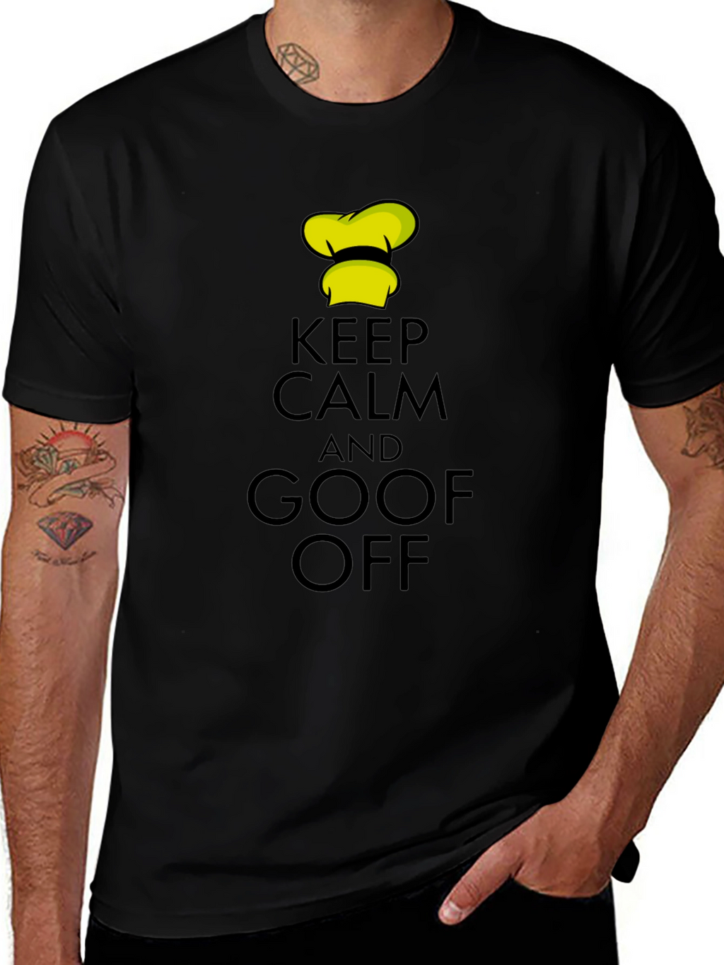 Keep Calm and Goof Off Black T-Shirt