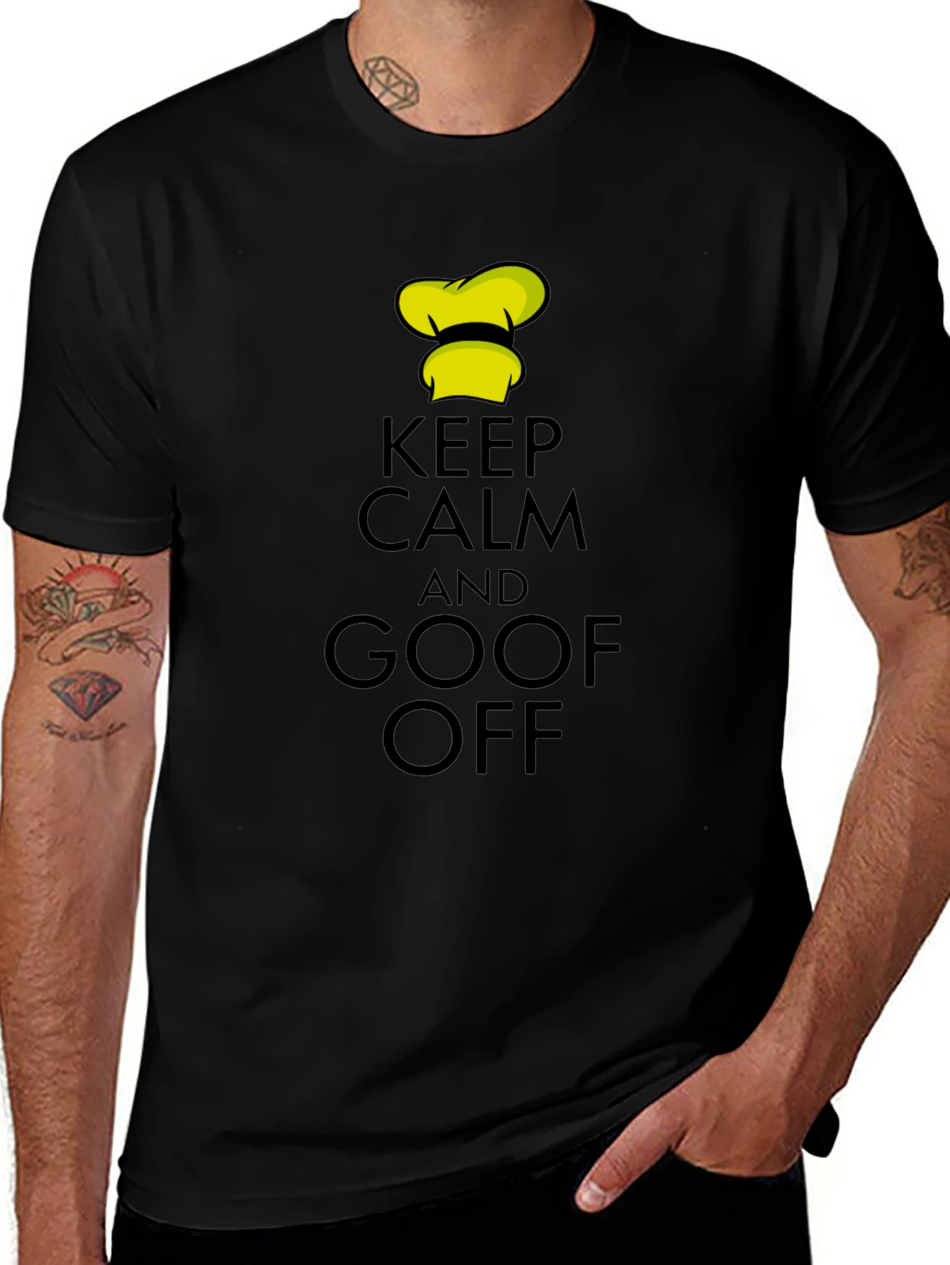 Keep Calm and Goof Off Black T-Shirt