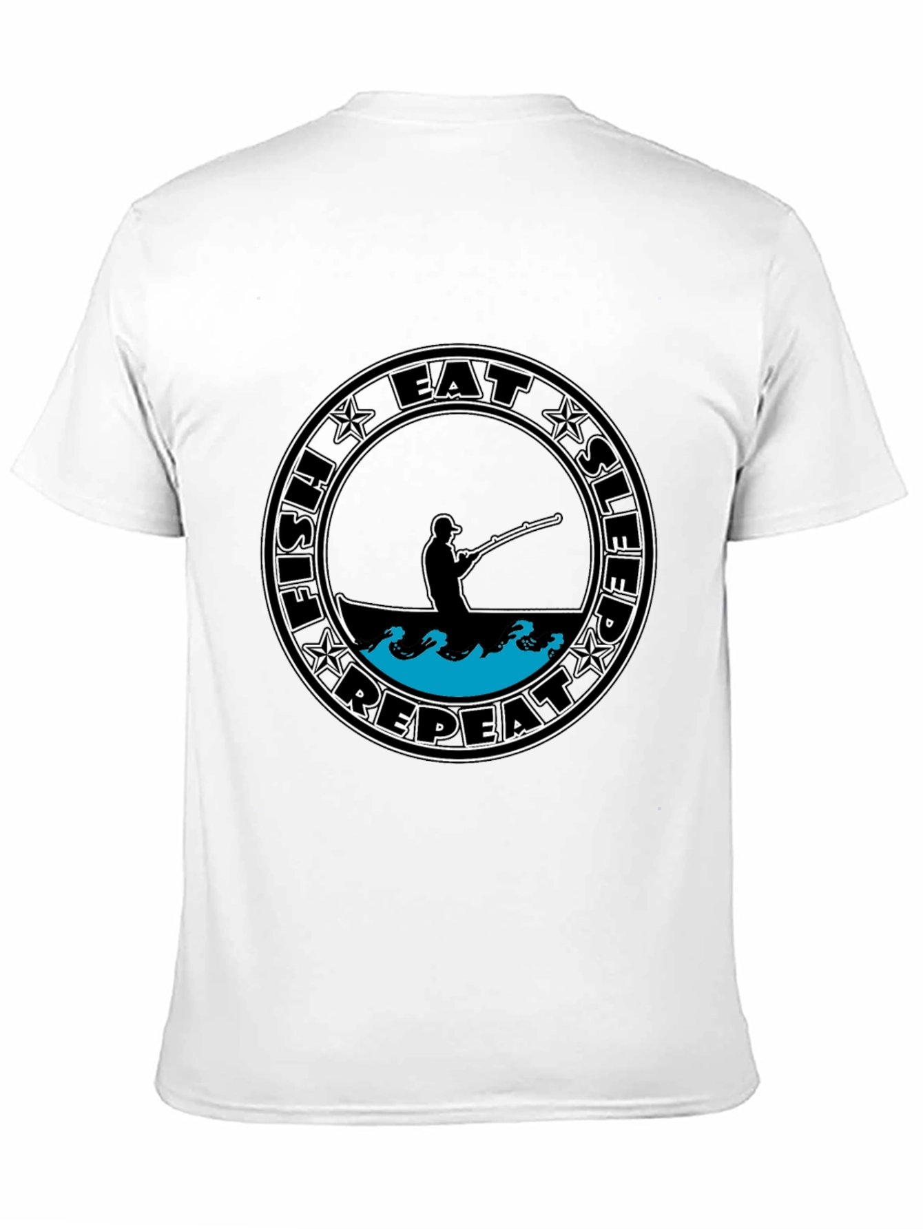 Eat Sleep Fish Repeat Tee - Black