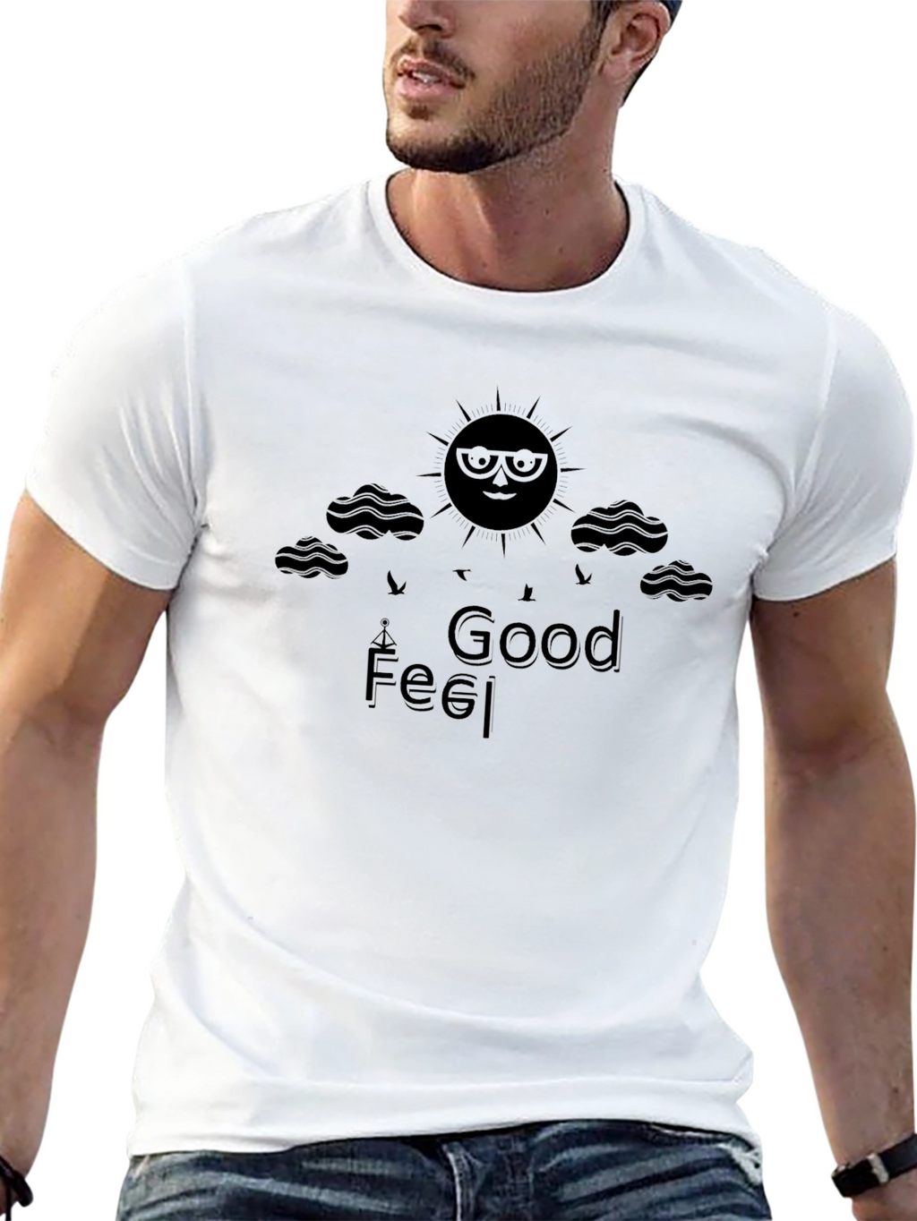 Good Feel Graphic T-Shirt - Sun & Clouds