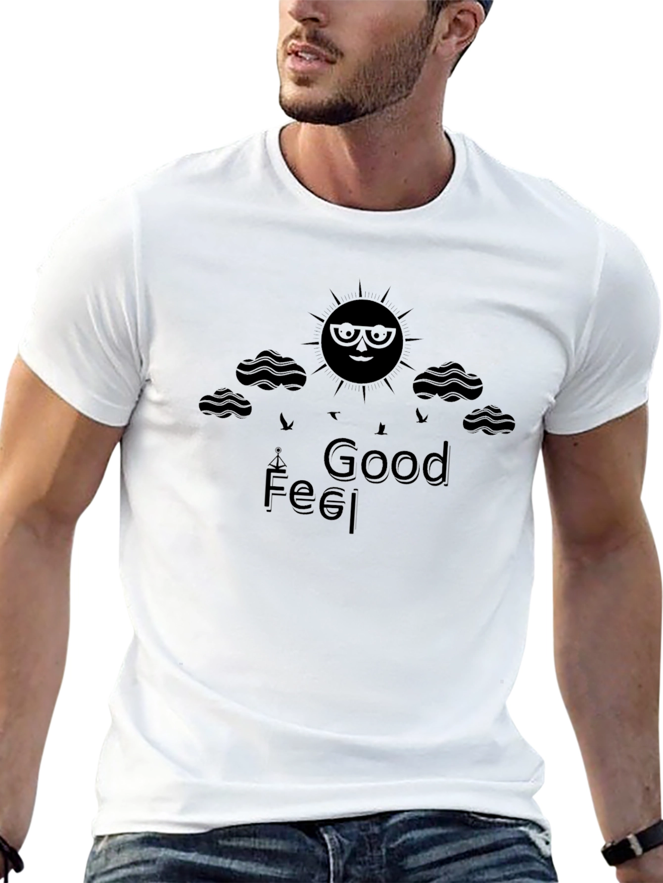 Good Feel Graphic T-Shirt - Sun & Clouds