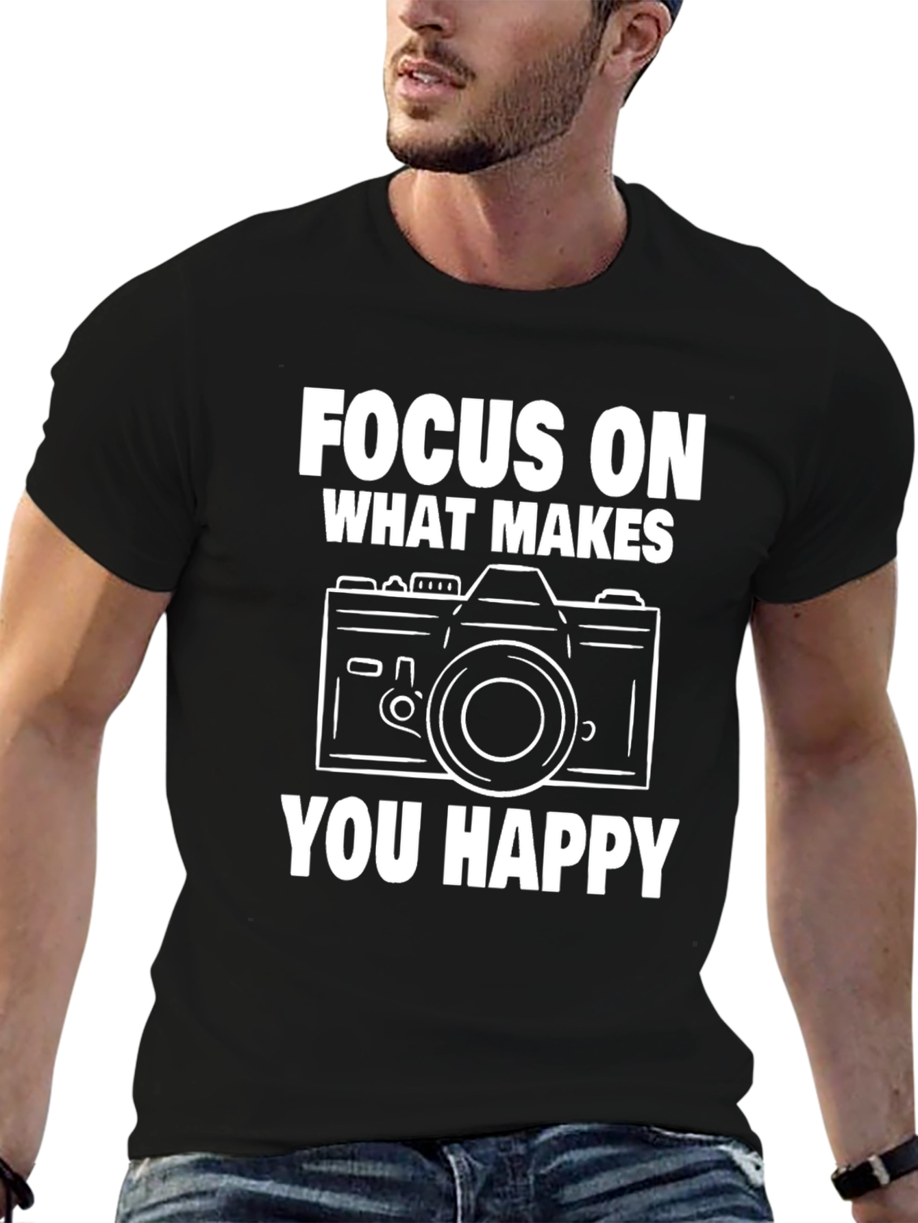 Focus on What Makes You Happy Camera T-Shirt
