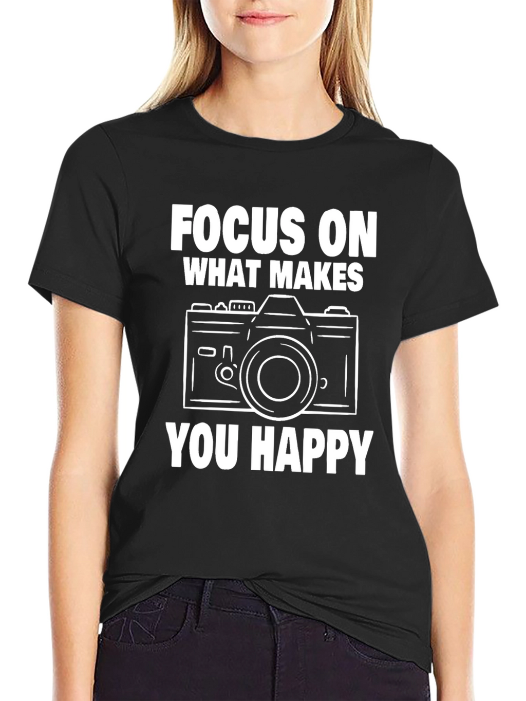 Focus on What Makes You Happy Camera T-Shirt