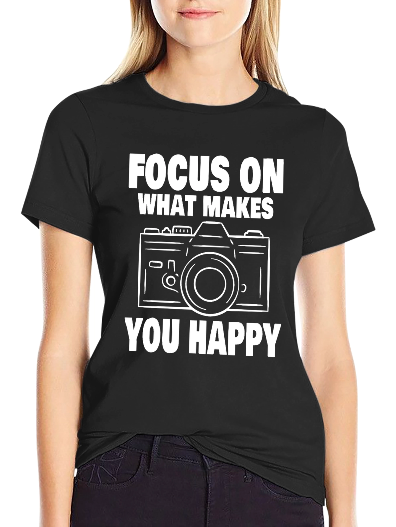 Focus on What Makes You Happy Camera T-Shirt