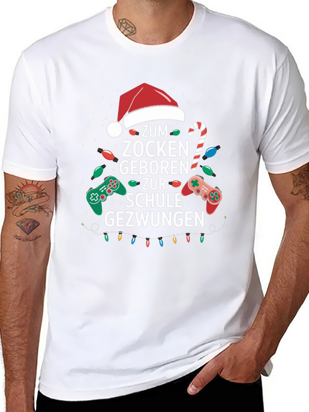 Gamer Christmas T-Shirt - Born to Game
