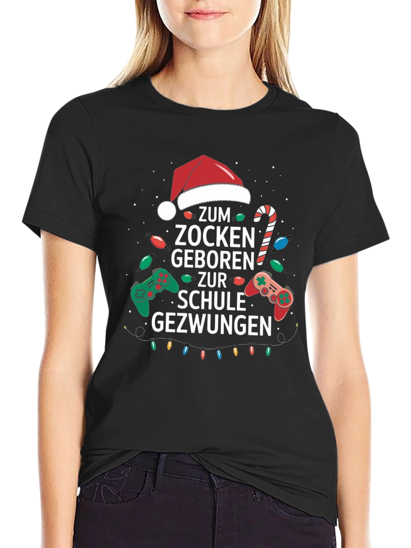 Gamer Christmas T-Shirt - Born to Game