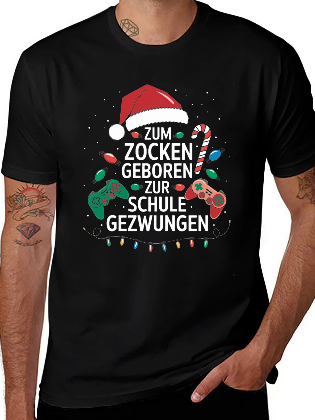 Gamer Christmas T-Shirt - Born to Game