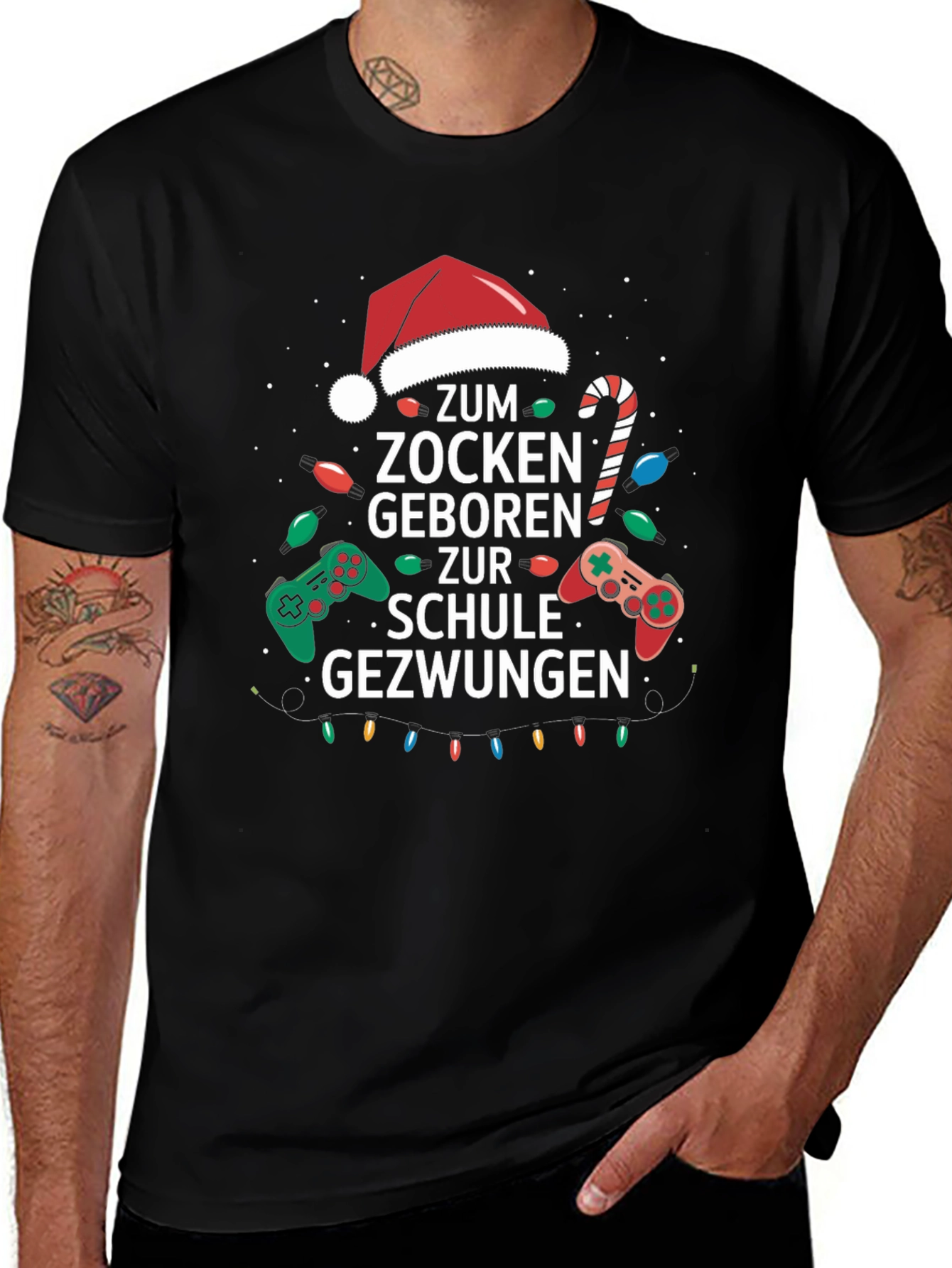 Gamer Christmas T-Shirt - Born to Game