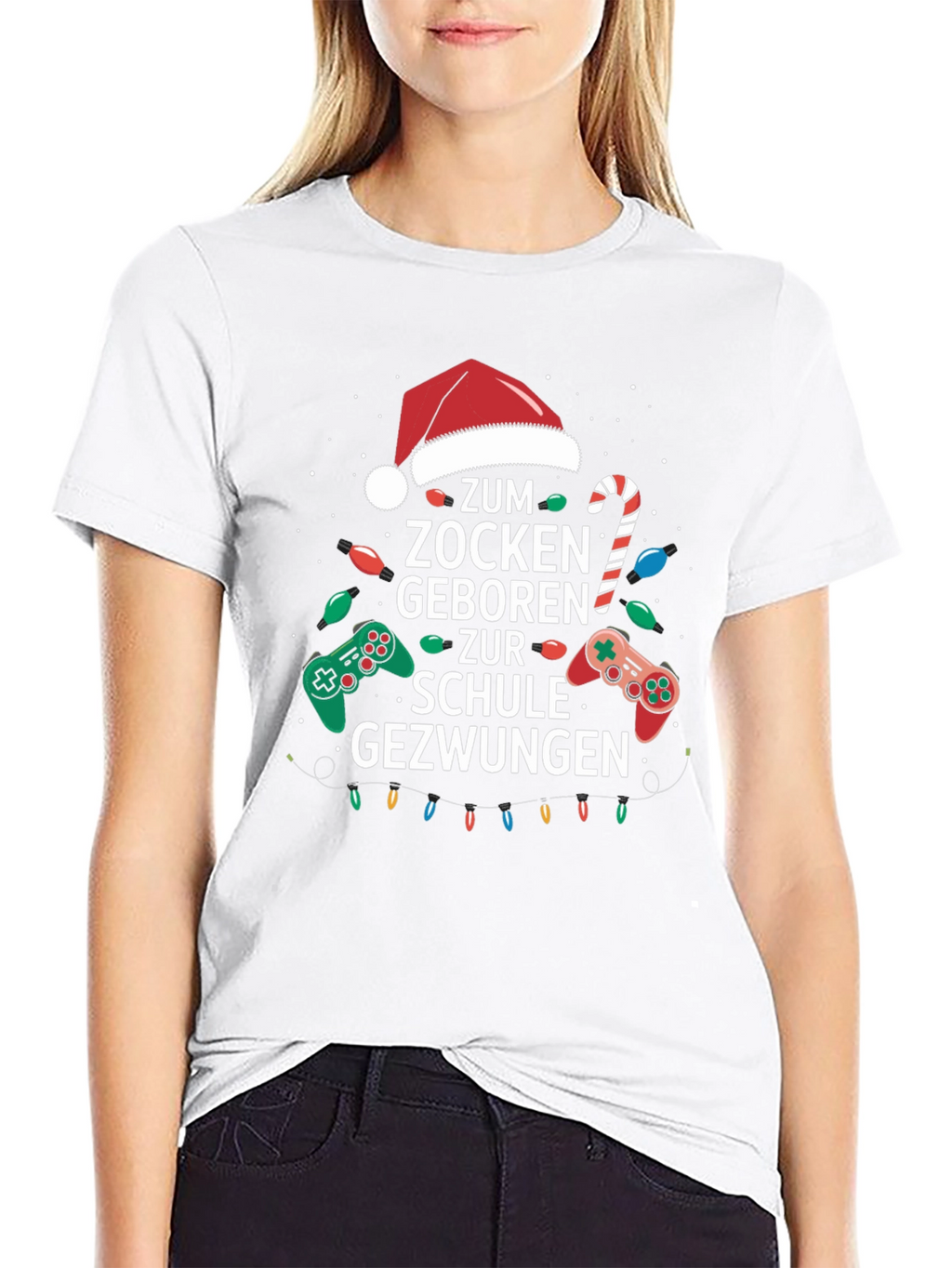 Gamer Christmas T-Shirt - Born to Game