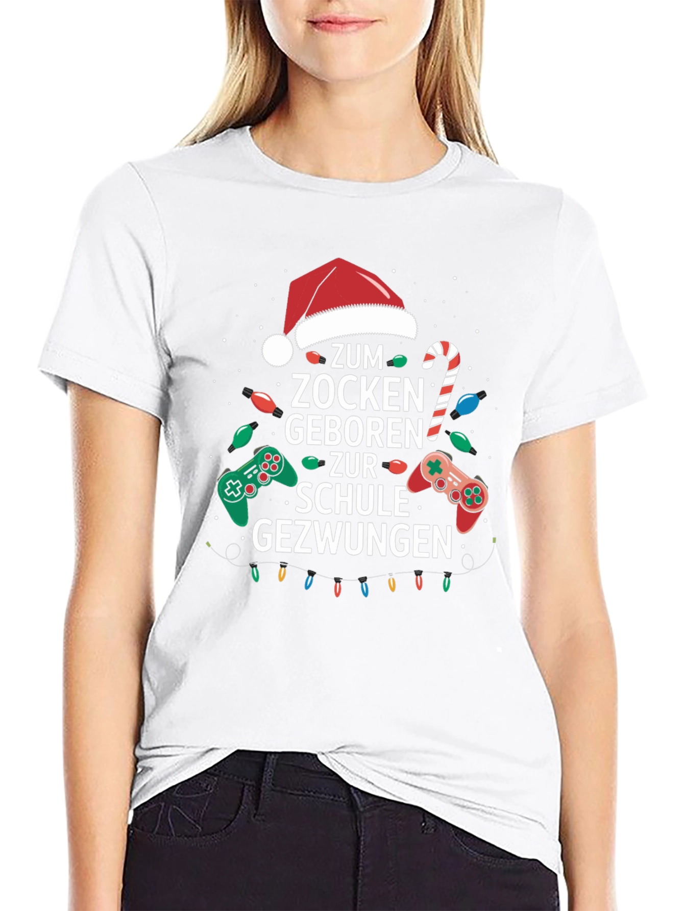Gamer Christmas T-Shirt - Born to Game