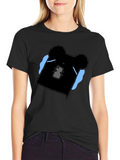 Black Graphic Bear Tee
