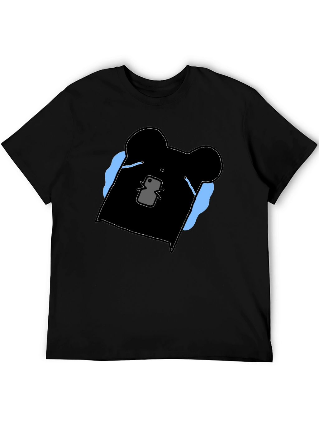 Black Graphic Bear Tee