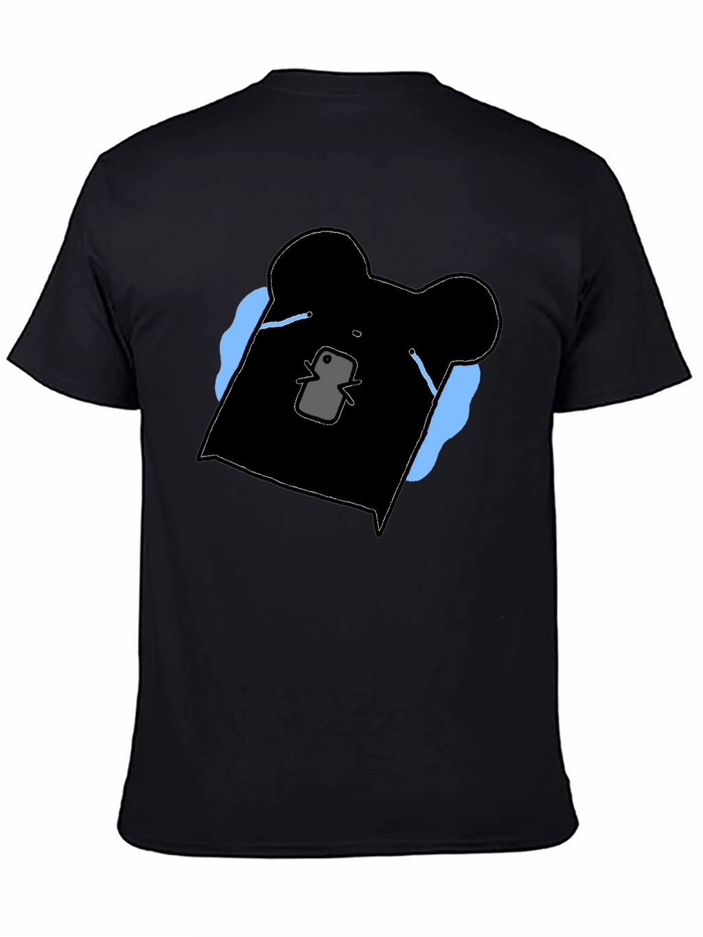 Black Graphic Bear Tee