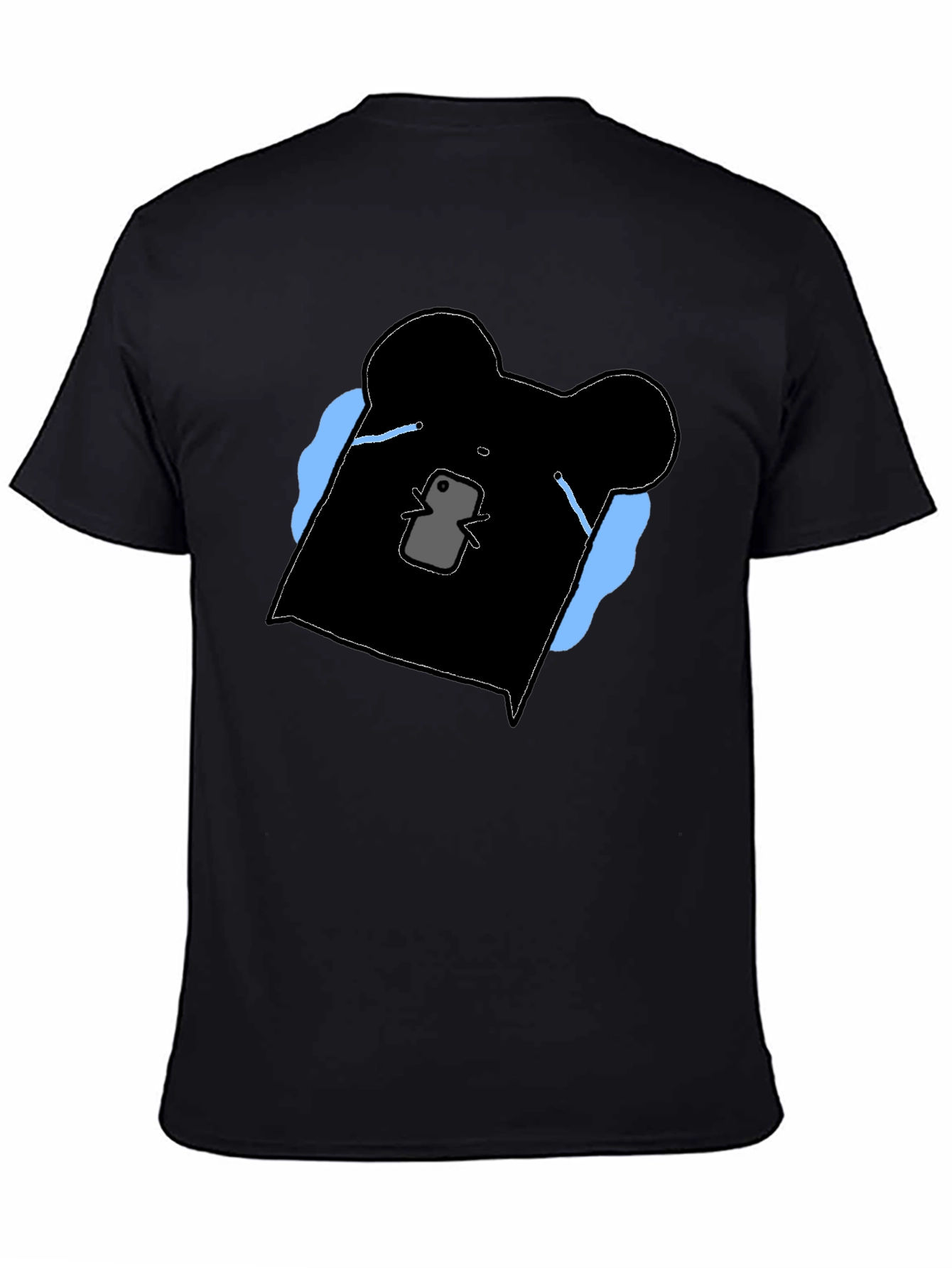 Black Graphic Bear Tee