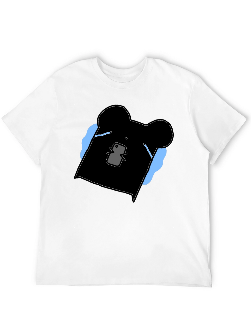 Black Graphic Bear Tee