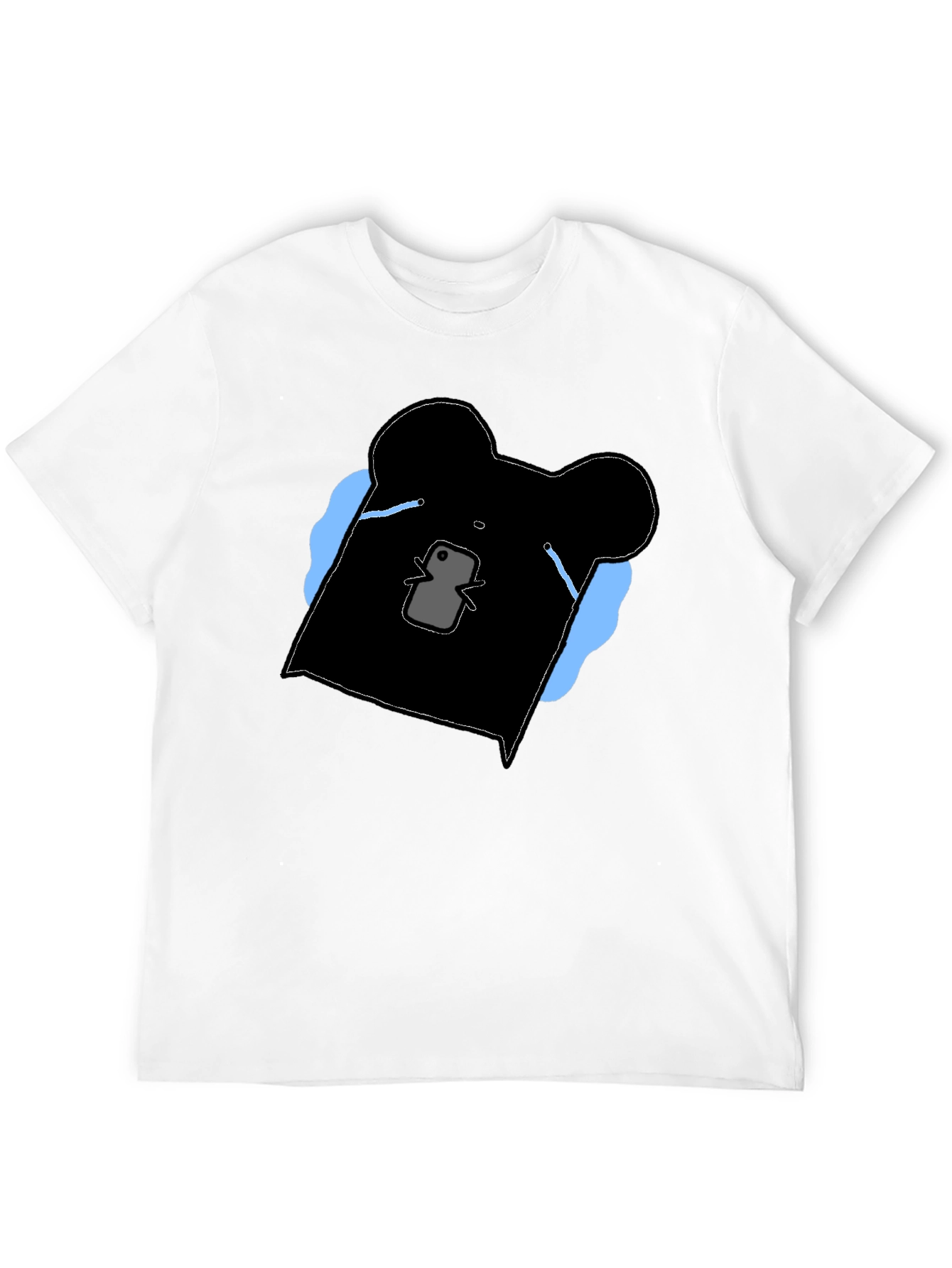 Black Graphic Bear Tee