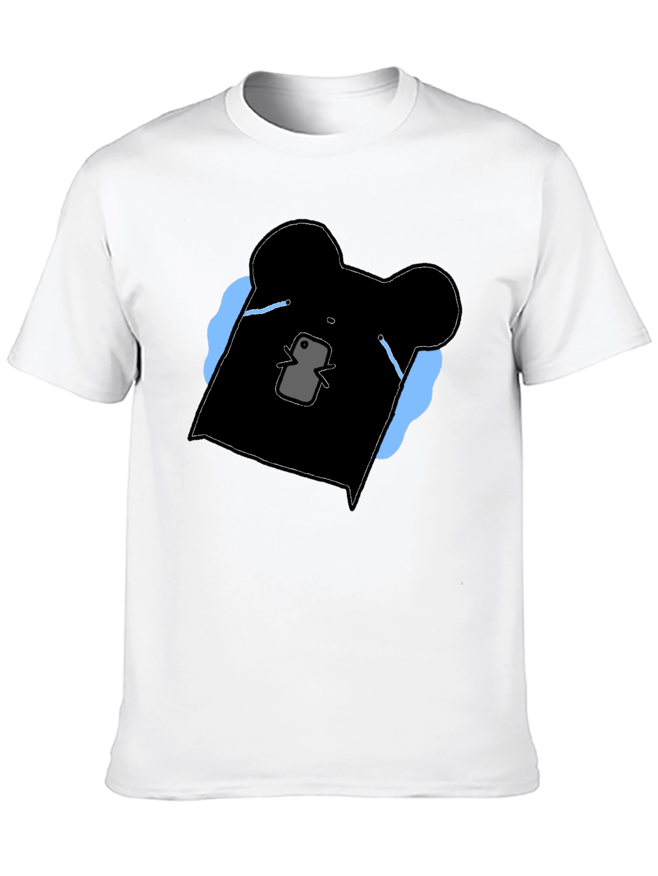 Black Graphic Bear Tee