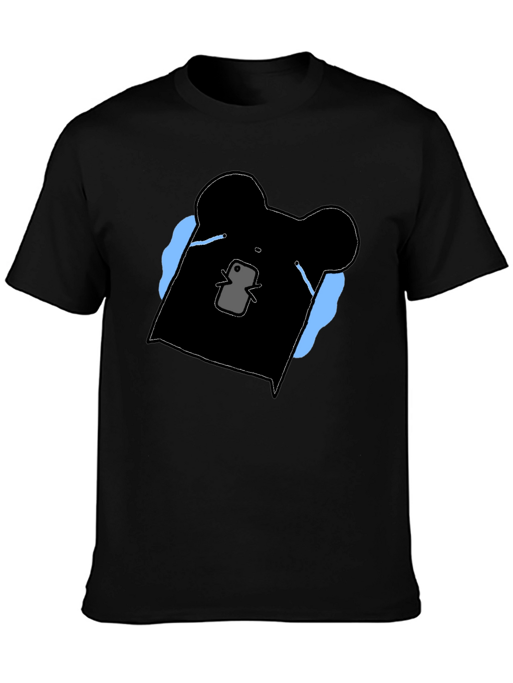Black Graphic Bear Tee