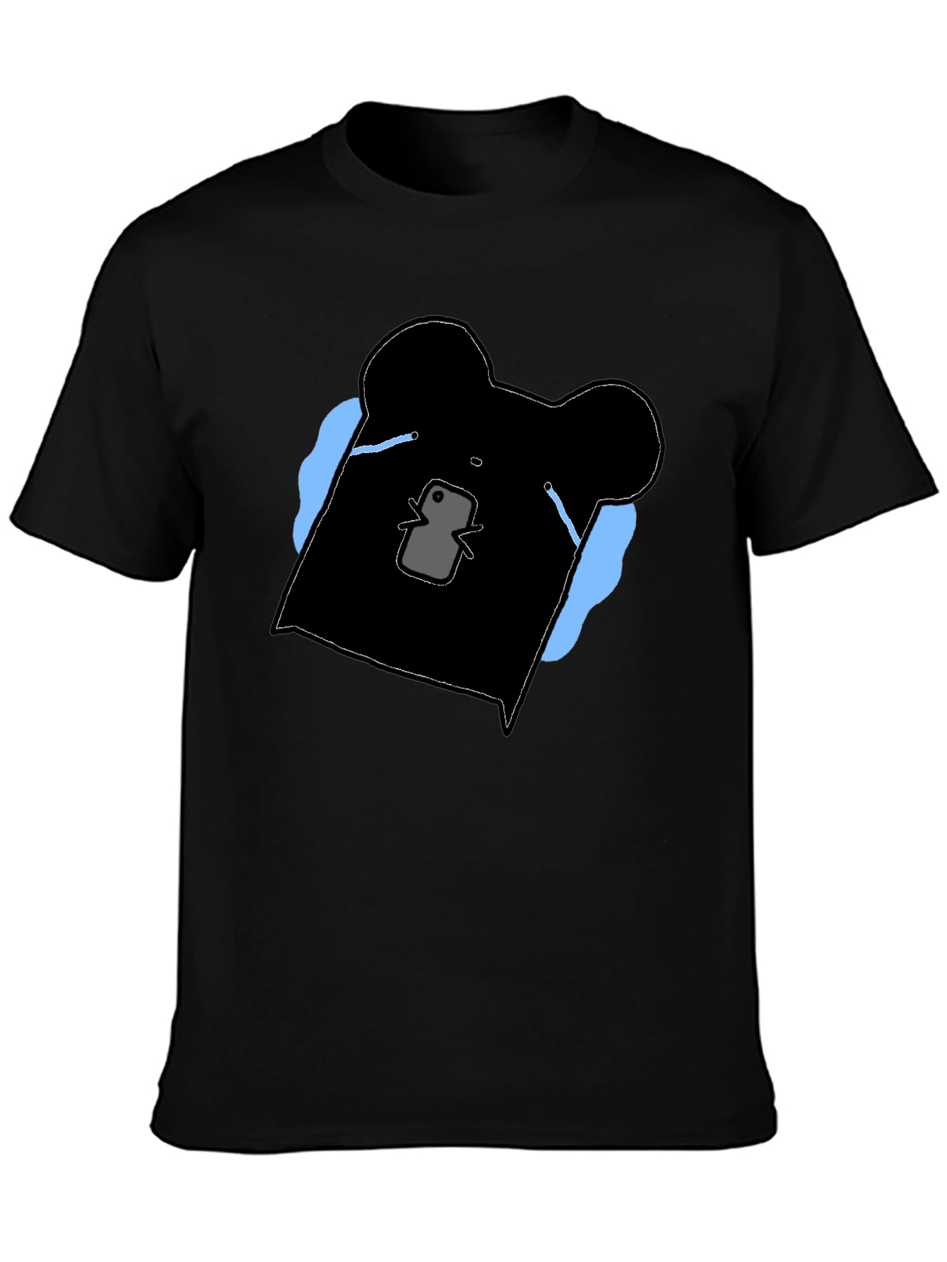 Black Graphic Bear Tee