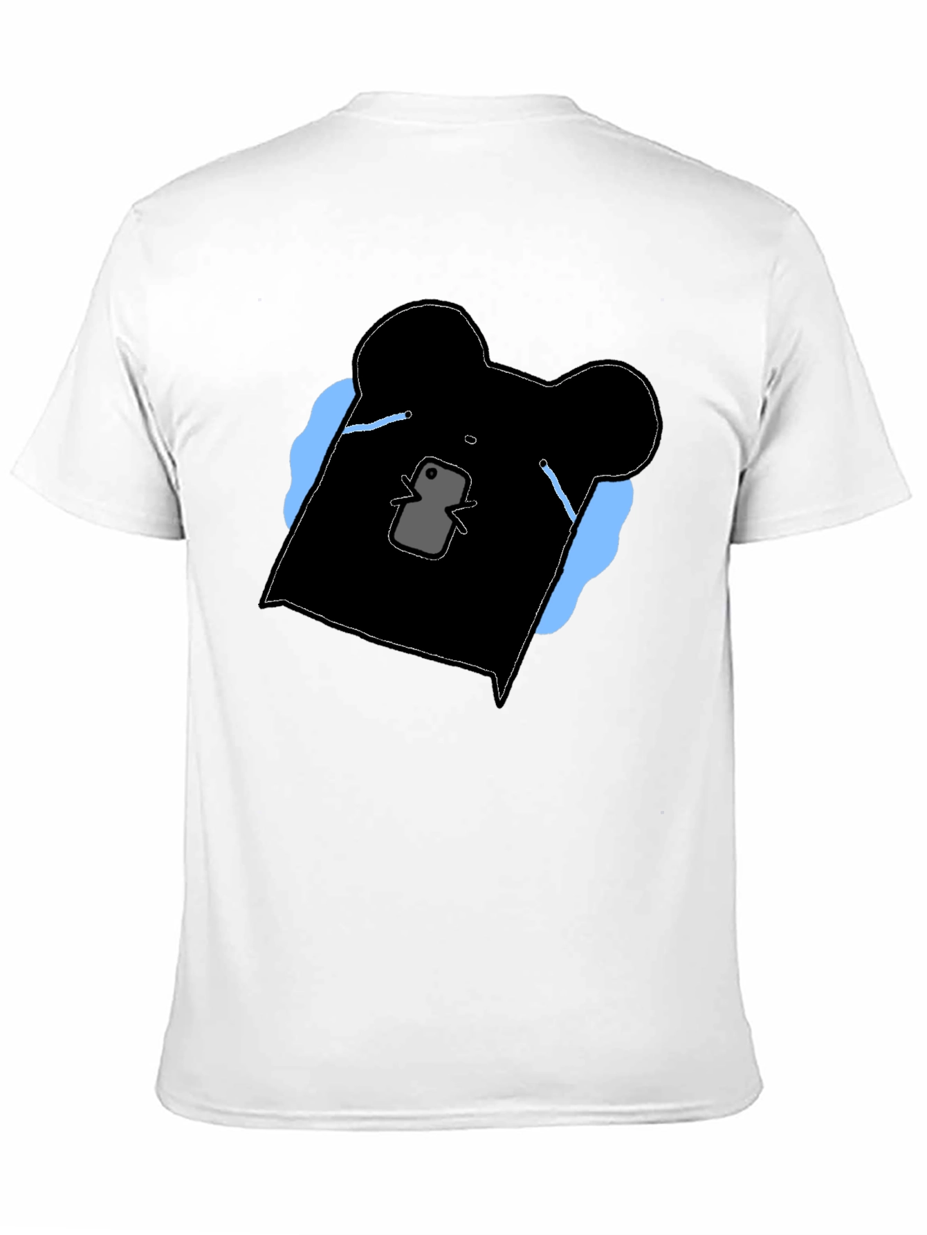 Black Graphic Bear Tee