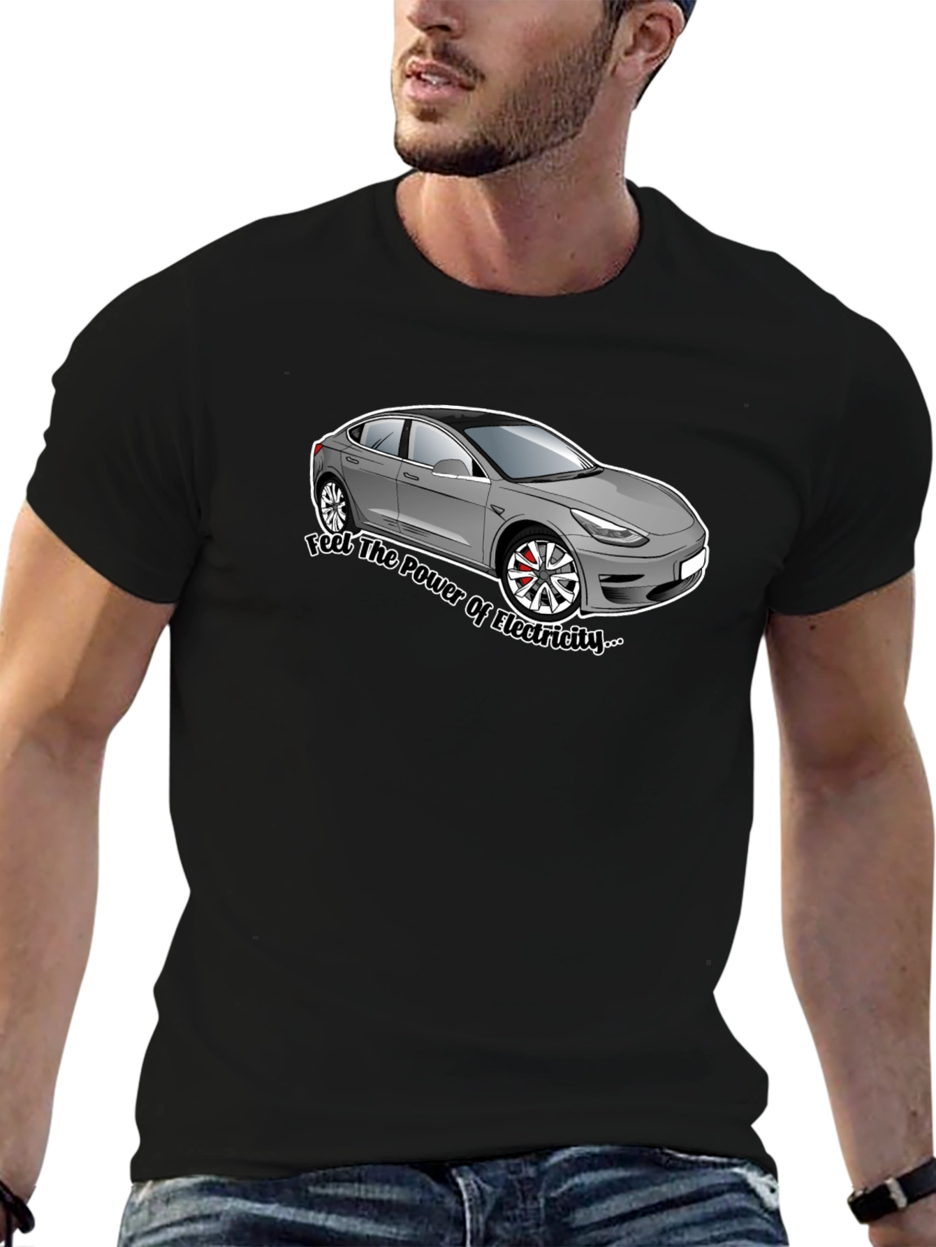 Electric Car Graphic Tee - Power of Electricity T-Shirt