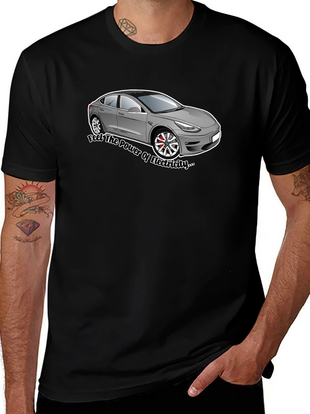 Electric Car Graphic Tee - Power of Electricity T-Shirt