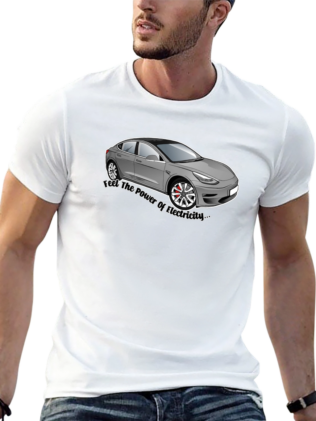Electric Car Graphic Tee - Power of Electricity T-Shirt