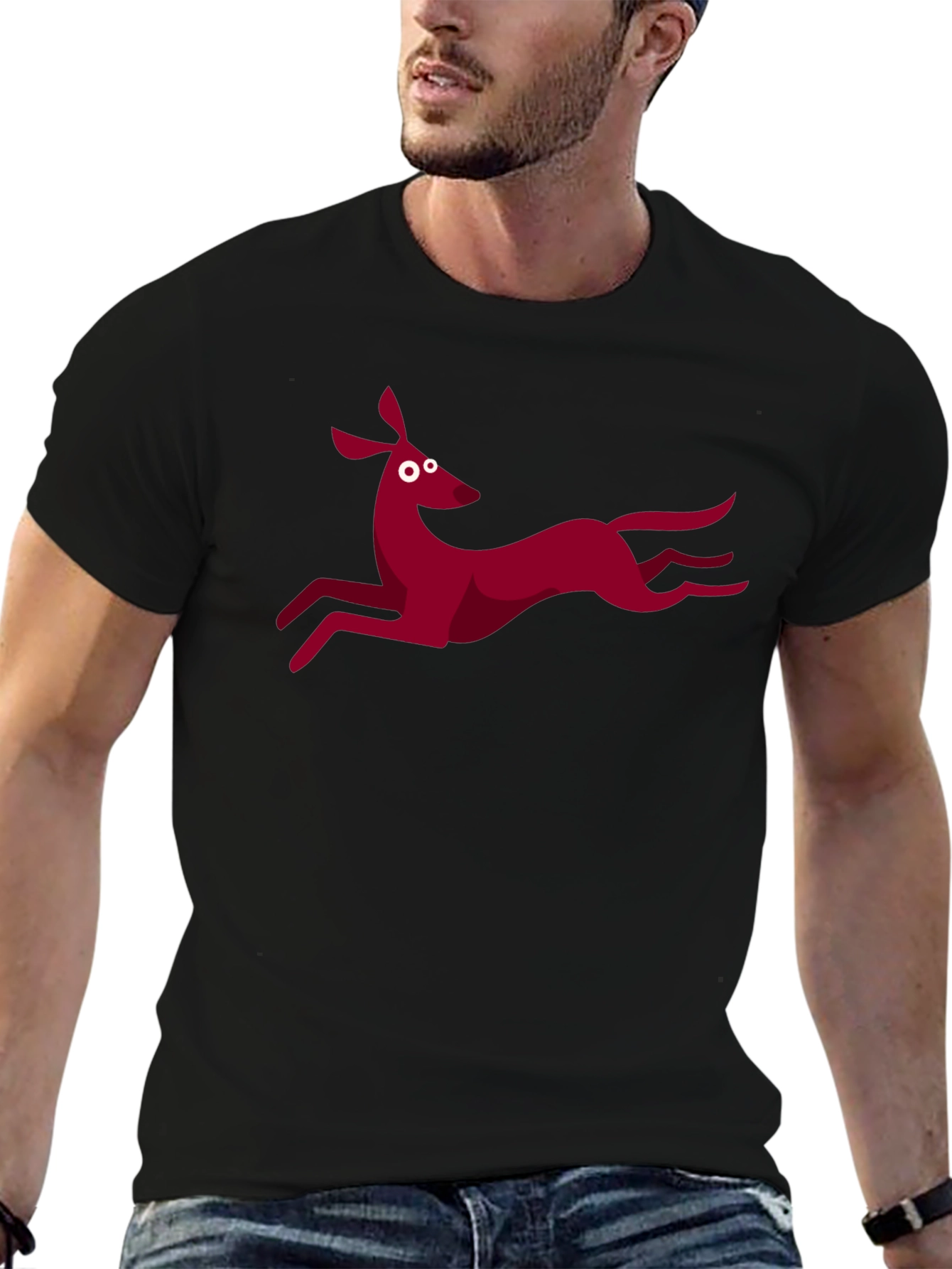 Funky Deer Graphic T-Shirt