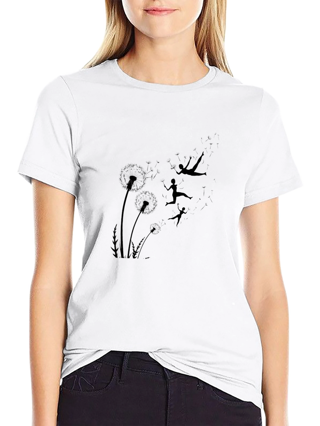 Dandelion Dreams T-Shirt - Black Graphic Tee
