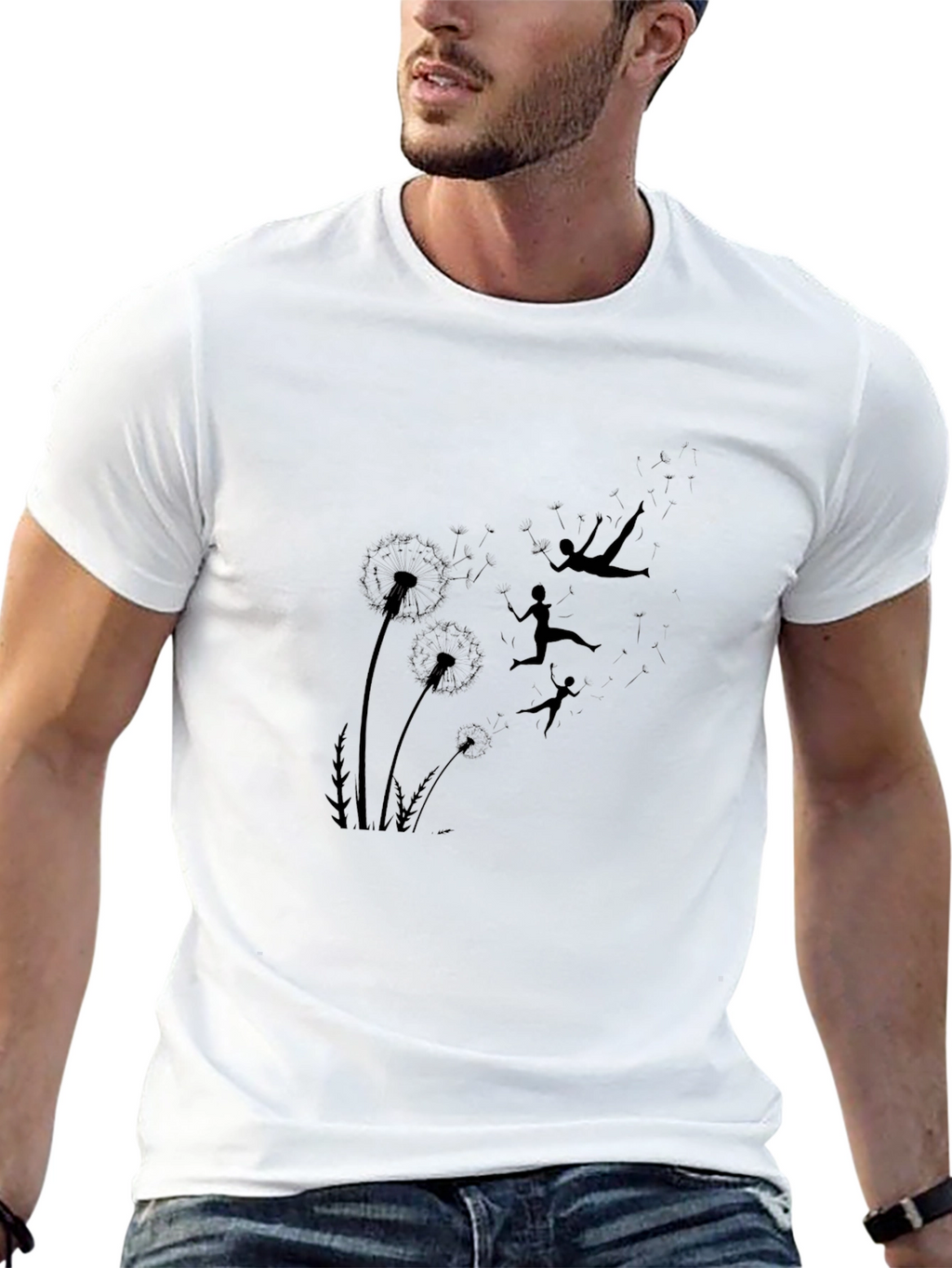 Dandelion Dreams T-Shirt - Black Graphic Tee