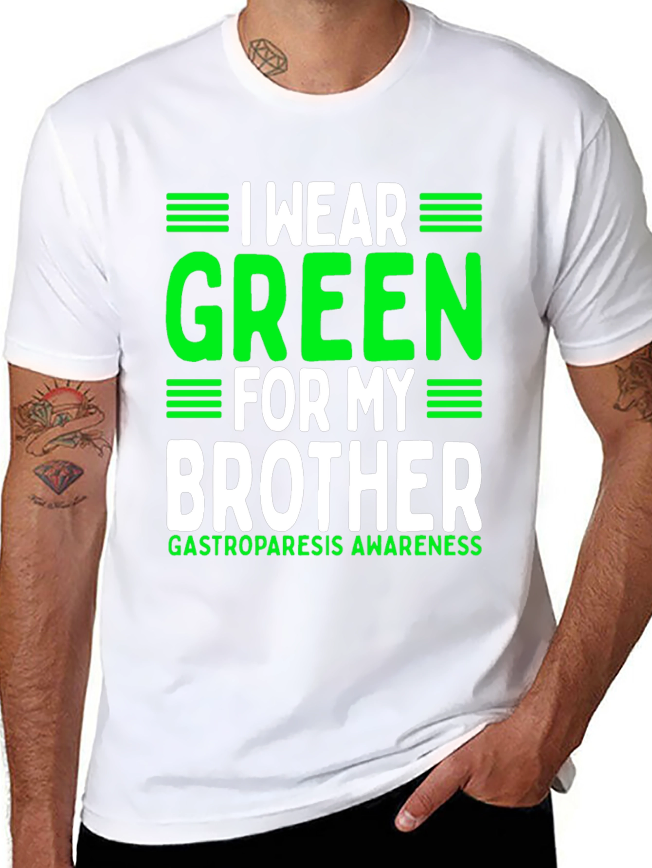 I Wear Green for My Brother Gastroparesis Awareness T-Shirt