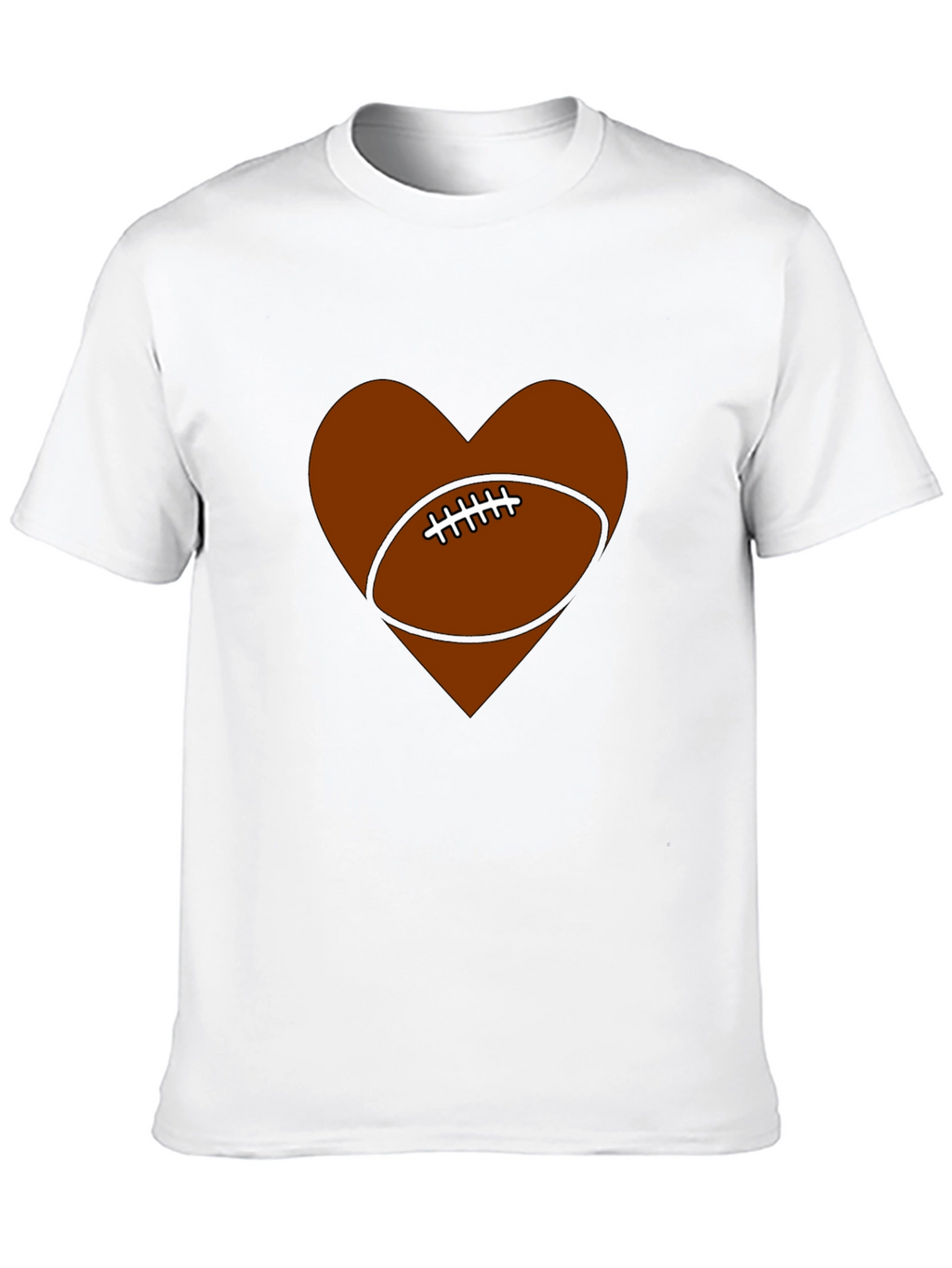 Football Heart Graphic Tee - Game Day Ready!
